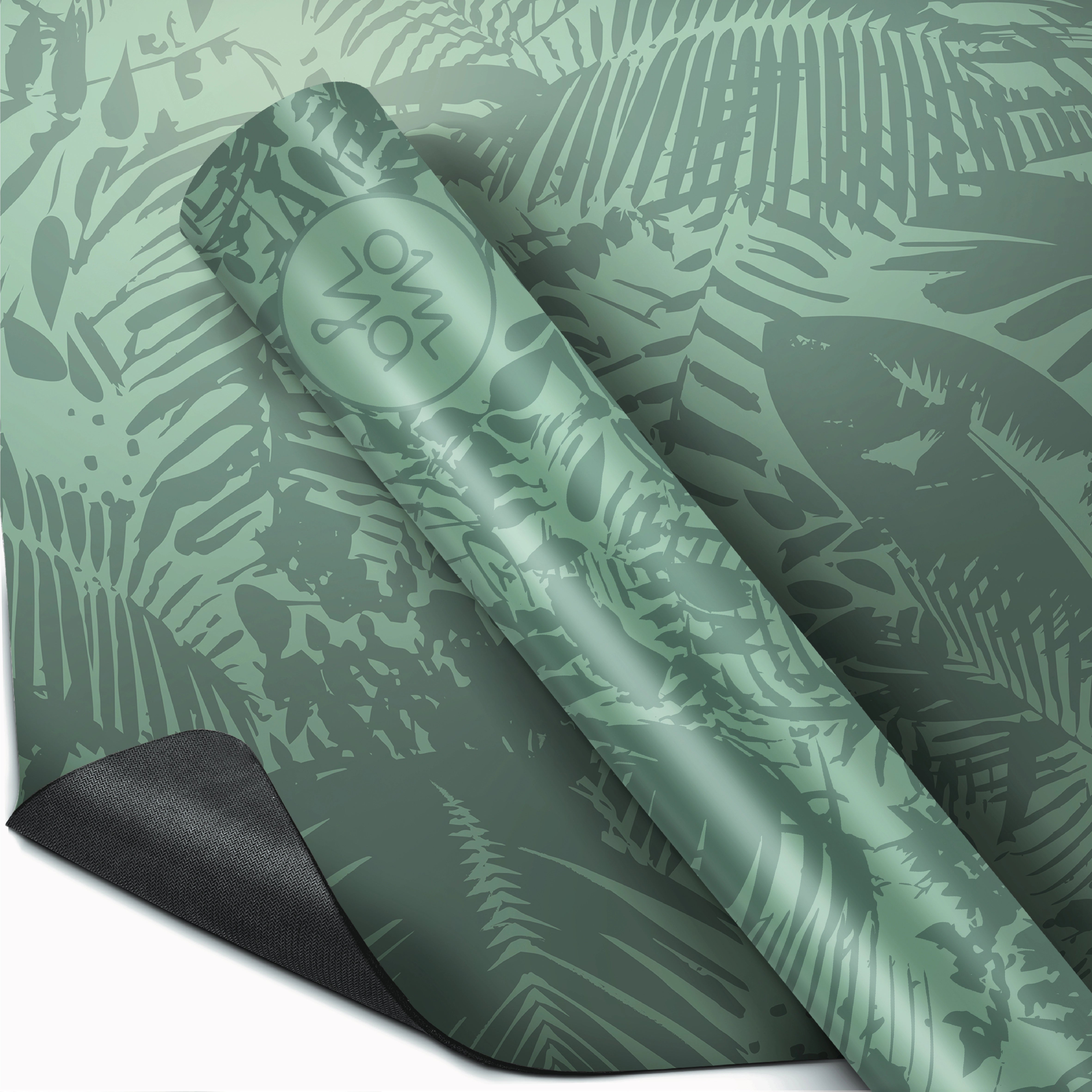 Advanced Grip Yogamatte - Green Botanic